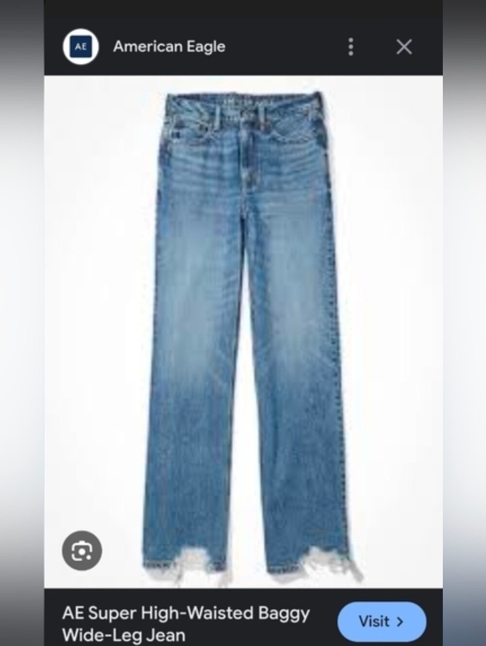 American Eagle Outfitters Light Blue Wide-Leg Jeans